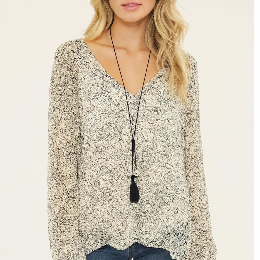 Thomas Wylde Renascense Grey Silk oversized blouse